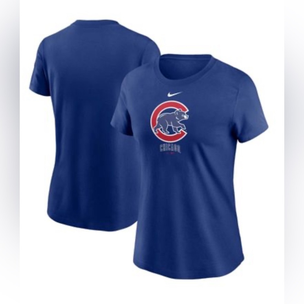 NEW - Chicago Cubs Nike Women's Local Nickname Lockup T-Shirt - Royal Medium